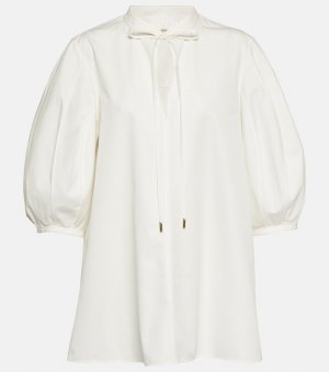 Хлопковая блузка с объемными рукавами , белый Chloé