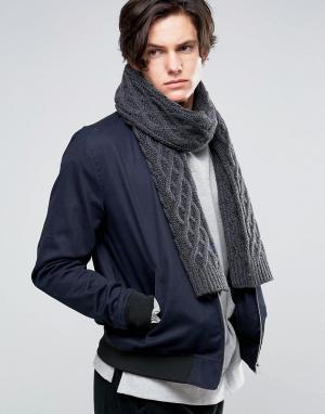 Серый шарф Jack Wills. Цвет: серый