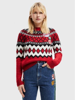 Пуловер свободного кроя , красный Desigual