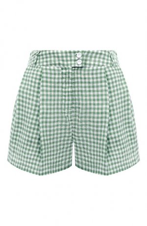 Льняные шорты 120% Lino. Цвет: зелёный