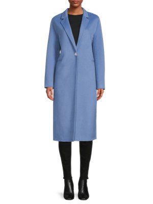 Пальто из смесовой шерсти , синий Elie Tahari