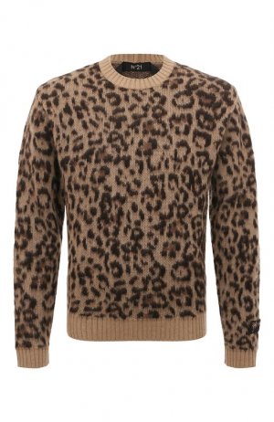 Шерстяной свитер N21. Цвет: леопардовый