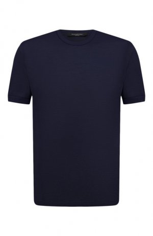 Шелковая футболка Zegna. Цвет: синий