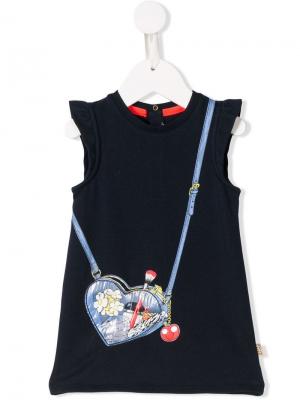 Сумка через плечо с изображением платья Little Marc Jacobs. Цвет: синий