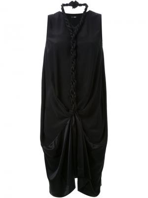 Платье асимметричного кроя Assin. Цвет: чёрный