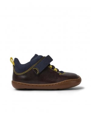 Коричневые кожаные спортивные туфли для мальчика , коричневый Camper