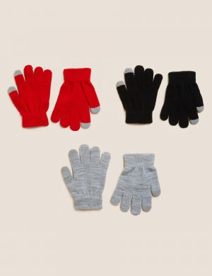 Детские перчатки 3 шт. , красный Marks & Spencer