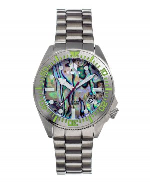Часы Atlantis Abalone, серебристый браслет из нержавеющей стали, 44 мм Shield