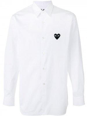 Рубашка с заплаткой в форме сердца Comme Des Garçons Play. Цвет: белый