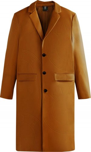 Пальто For BMW Debossed Leather Royce Coat 'Desert', коричневый Kith