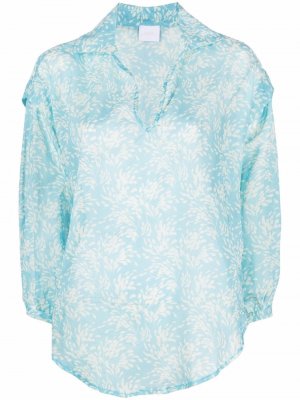 Layered-design blouse Merci. Цвет: синий