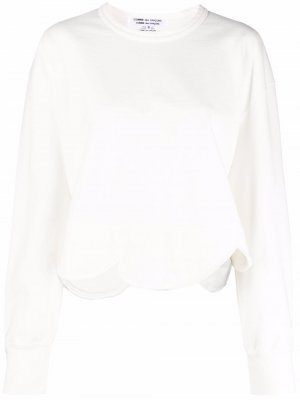 Scallop-edge sweatshirt Comme Des Garçons. Цвет: белый