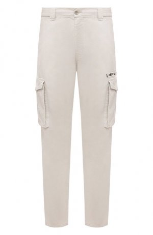 Хлопковые брюки-карго Aspesi. Цвет: серый