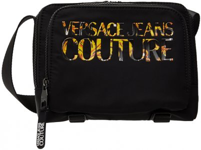 Черная сумка через плечо Versace Jeans Couture