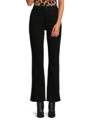 Прямые джинсы Oriana с высокой посадкой L'Agence, цвет Noir L'AGENCE