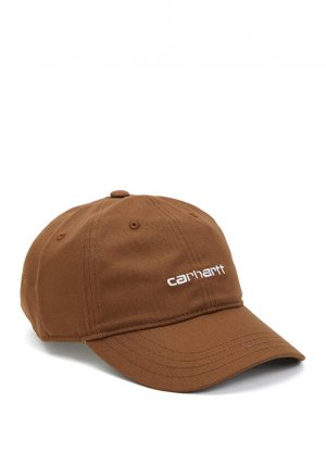 Коричневая мужская шляпа с вышитым логотипом Carhartt