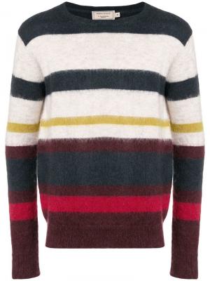Пуловер в полоску Maison Kitsuné. Цвет: нейтральные цвета