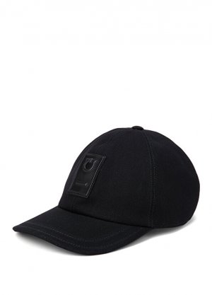 Мужская шляпа с черным логотипом Ferragamo