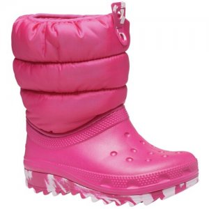Сапоги дутики , демисезон/зима, ЭВА, размер C7 (23-24EU), розовый Crocs. Цвет: розовый