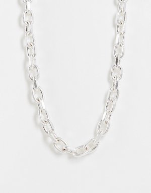 Серебристое ожерелье-цепочка Industrial-Серебристый Icon Brand
