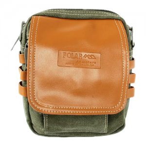 Молодежная сумка Pola, брезент, на плечо, кросс-боди 15 х 13 3 POLAR. Цвет: зеленый