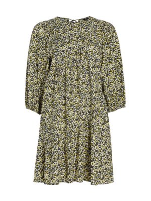 Многоярусное мини-платье Louise с цветочным принтом , цвет Yellow Multi Rails