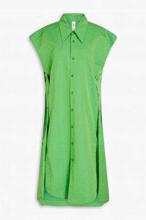 Платье-рубашка миди Adri из хлопка и шелка поплина , зеленый Petar Petrov