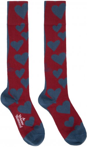 Носки для кукол с синими и красными сердечками Vivienne Westwood