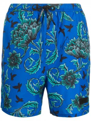 Плавки-шорты с цветочным принтом Givenchy. Цвет: синий