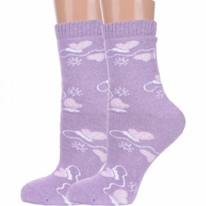 Носки , 2 пары, размер 25, фиолетовый Брестские. Цвет: фиолетовый