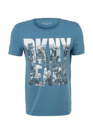 Футболка DKNY Jeans. Цвет: голубой