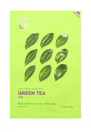 Маска для лица Holika тканевая Противовоспалительная Pure Essence зеленый чай