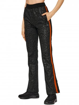 Спортивные брюки ФИЛА, черный/оранжевый Fila