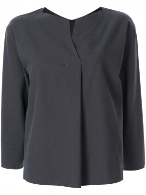 Блузка с разрезом на воротнике Tomorrowland. Цвет: серый