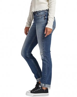 Джинсы Suki Mid-Rise Slim Straight Leg Jeans L93455ECF311, индиго Silver Co.
