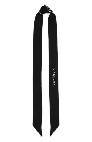 Шелковый шарф-бандо Givenchy. Цвет: чёрный