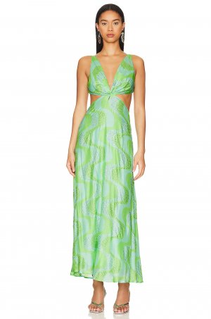 Платье Sundress Shana Crystal Beaded, цвет Amazonia Rhinestones Lime & Pool
