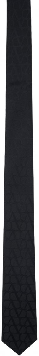 Черный галстук Toile Iconographe Valentino Garavani