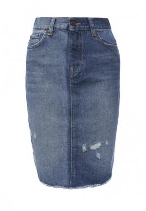 Юбка джинсовая Pepe Jeans. Цвет: синий