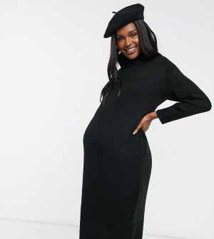 Платье-водолазка черного цвета -Черный New Look Maternity