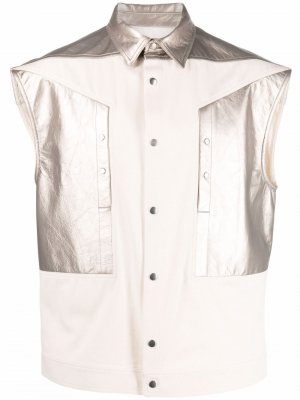 Two-toned vest Rick Owens. Цвет: бежевый