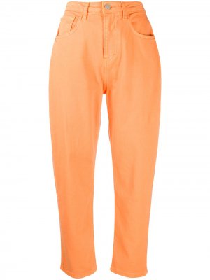 Зауженные джинсы с завышенной талией IRENEISGOOD. Цвет: оранжевый