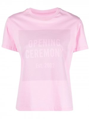 Футболка с логотипом Opening Ceremony. Цвет: розовый