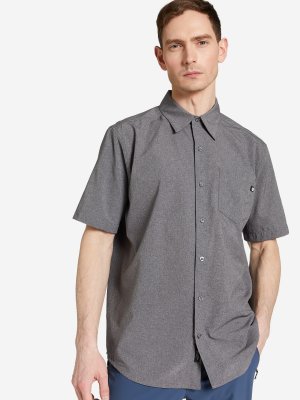 Рубашка с коротким рукавом мужская Aerobora, Серый, размер 50-52 Marmot. Цвет: серый