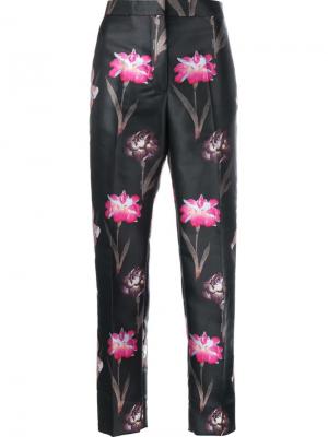 Укороченные брюки с цветочным принтом Rochas. Цвет: многоцветный