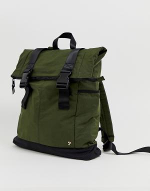Нейлоновый рюкзак цвета хаки -Зеленый Farah