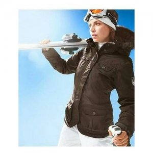 Женская лыжная куртка Tchibo. Цвет: коричневый