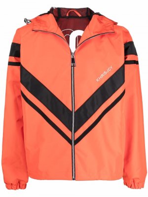 Logo zipped hooded jacket Khrisjoy. Цвет: оранжевый