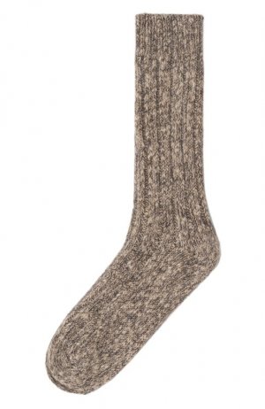 Носки из шерсти и кашемира Brunello Cucinelli. Цвет: бежевый