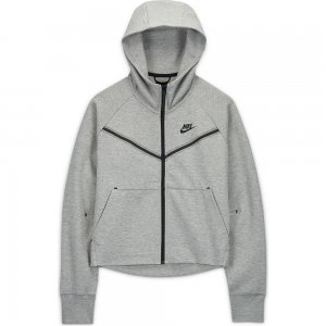 Женская толстовка Sportswear Tech Fleece Windrunner Hoodie Full Zip Nike. Цвет: серый